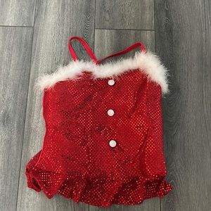 Santa Sequin and Fur Costume Tank Size Medium